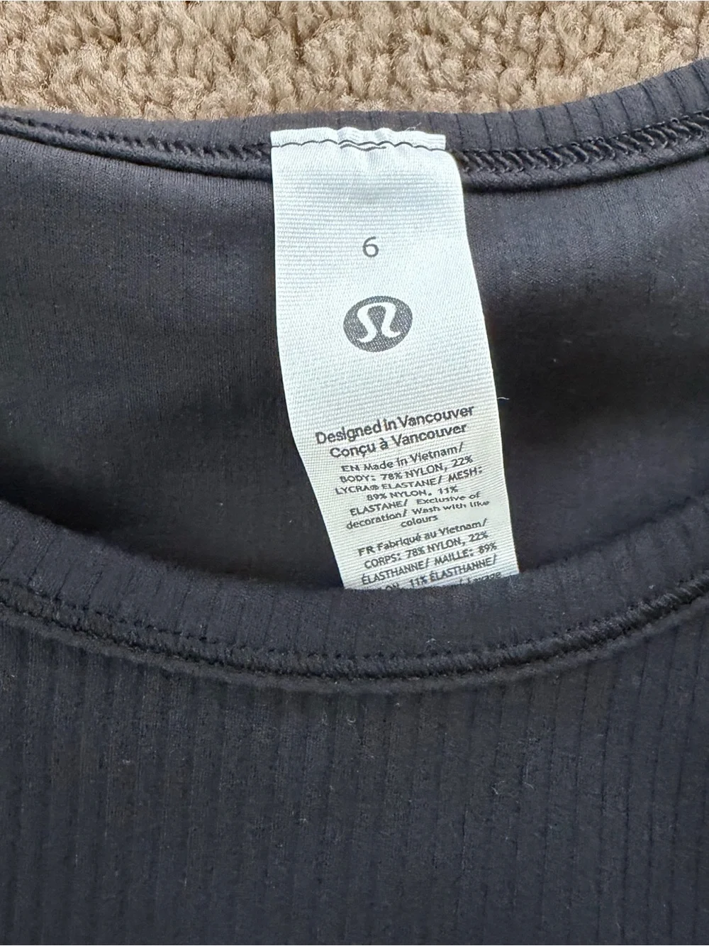 NWT Lululemon Black Ribbed Short-Sleeve ALL IT TAKES RIBBED NULU Women's Top
